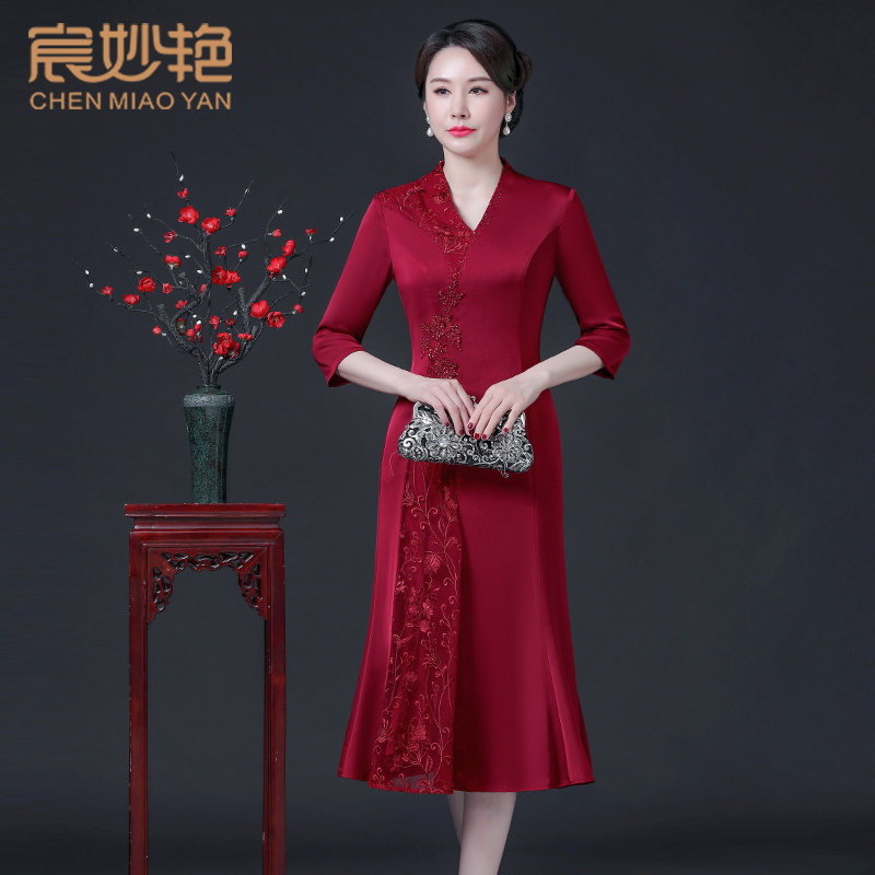 69276喜妈妈秋季婚宴礼服